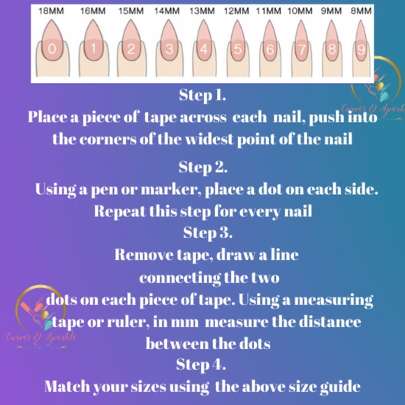 Neon Designer Brand Press on Nails - Picture 4 of 7